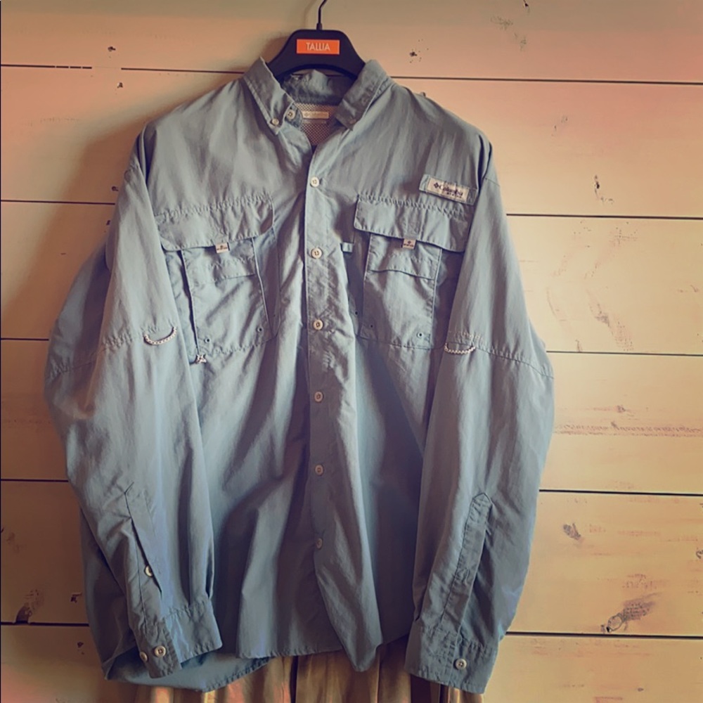 Columbia PFG Omnishade, Olive, Longe sleeve Shirt